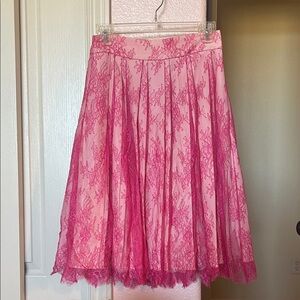 J. Crew Pink Midi A-Line Skirt
